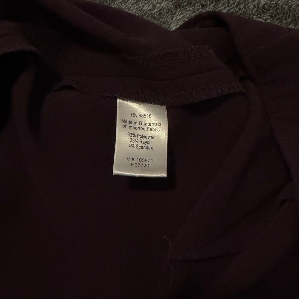 Coldwater Creek Burgundy Plum Wide Leg Stretch Dress Pants Size 10 H27720 - Picture 5 of 8